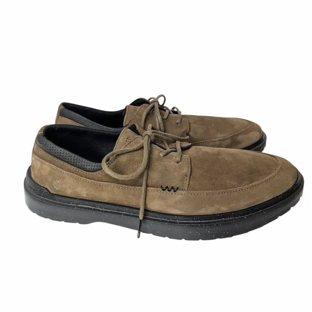 Sperry Topsider Cabo II olive brown leather oxford lace up shoe mens 11.5